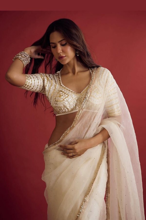 Sonam Bajwa Bollywood-Inspired Georgette Saree