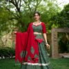 Green Color Cotton Navratri Lehenga Choli Set