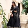 1906BLK_MAIN1.jpg Black Chanderi Silk Lehenga Choli Set