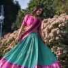 Sky Blue Color Zari Weaving Work Kanchipuram Women Lehenga Choli