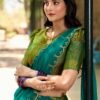 Green Color Zari Weaving Work Kanjivaram Wedding Lehenga Choli
