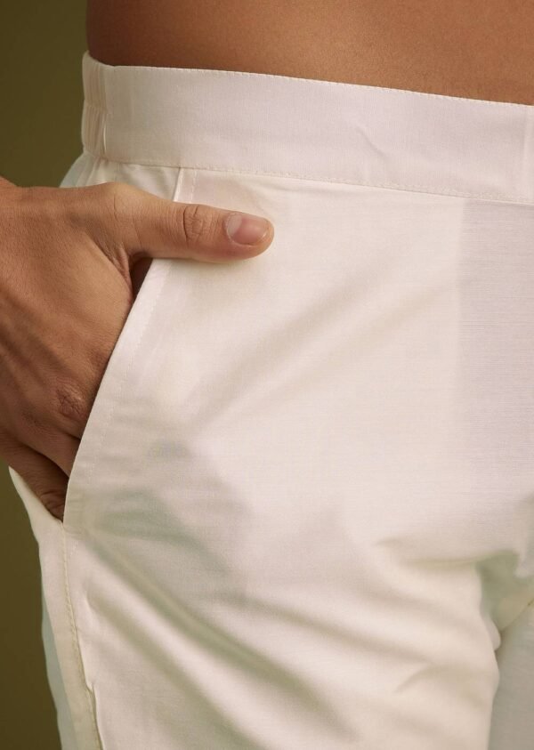 365_5 Grey Printed Kurta Set In Russian Silk With Zipper