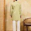 Light Green Festive Wear Embroidered Kurta Set For Mens