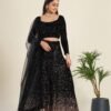 Luxurious Black Velvet Lehenga