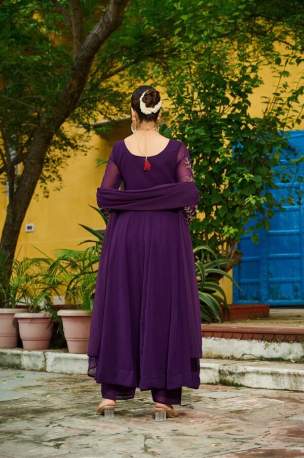 WINE COLOR DESIGNER KURTI PANT SET