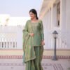 Misty Green Fendi Crush Sharara Set