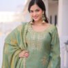Misty Green Fendi Crush Sharara Set