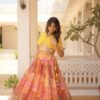 Suratikart Yellow Silk Lehenga with Designer Blouse