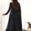 Stunning Black Laheriya Print Georgette Anarkali Suit with Dupatta