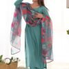 Sea Green Viscose Straight Kurta Set for Office Wear