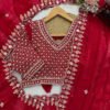 Red Fendy Silk Wedding Wear Saree