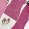 Elegant Onion Pink Georgette Kurti Set