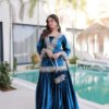 Arabian Blue Ice Velvet Suit Set