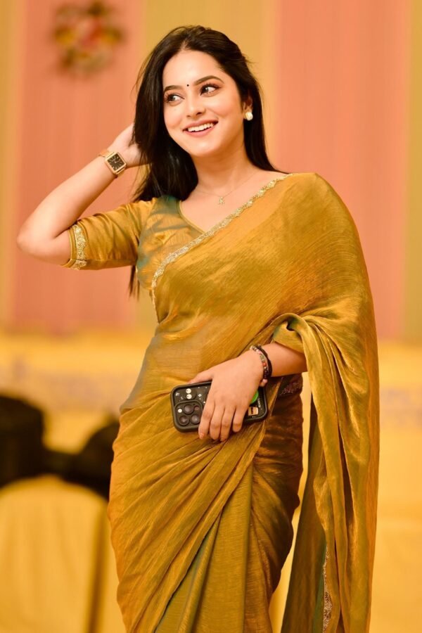 Luxurious Two-Tone Fendy Chiffon Saree