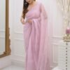 Bollywood Style Pink Kota Chex Saree