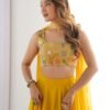 Yellow Color Fully Flared Lehenga Choli with Intricate Embroidery
