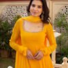 Mustard Yellow Hand-Worked Premium Anarkali Set