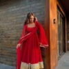 Red Wedding Wear Anarkali Gown