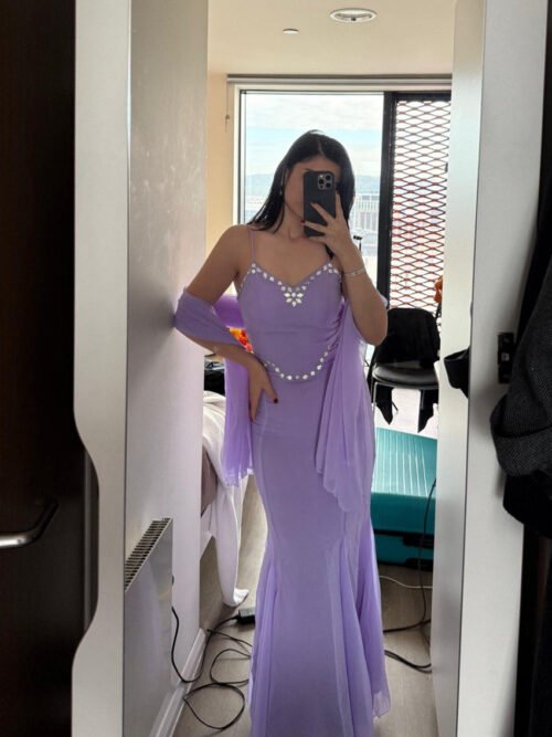 SC326_2.jpg Lavender 90’s Fish Cut Lehenga Set