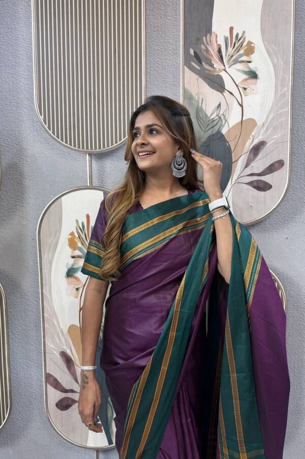 SG-235_2.jpg Grape Purple Zip & Go Gown Saree