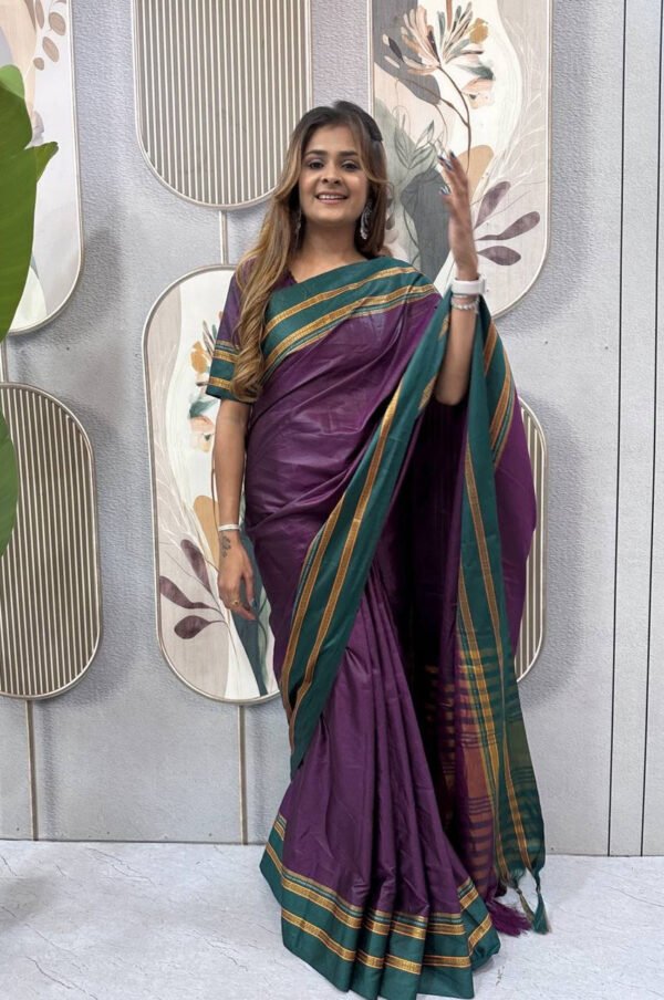 SG-235_3.jpg Grape Purple Zip & Go Gown Saree