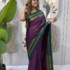SG-235_4.jpg Grape Purple Zip & Go Gown Saree