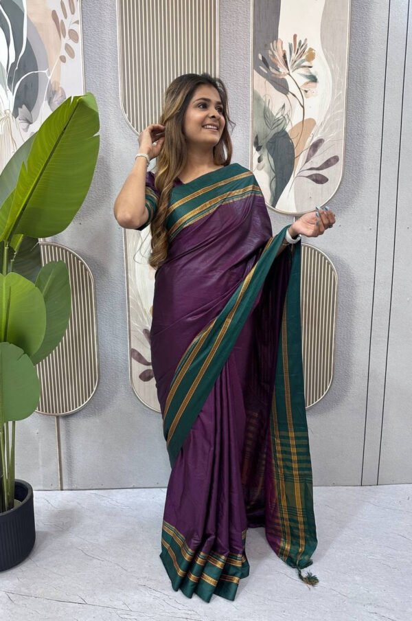 SG-235_4.jpg Grape Purple Zip & Go Gown Saree
