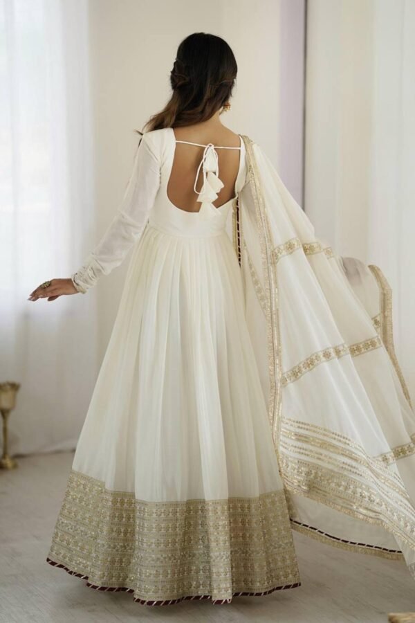 White Bollywood Style Anarkali Suit