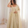 Daisy White Cosmos Anarkali Gown Set