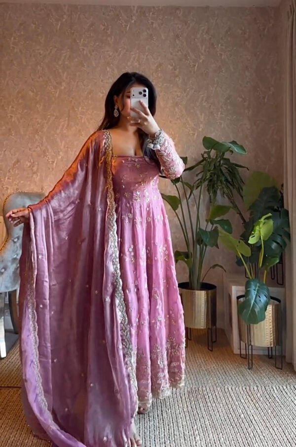 Carnival Pink Heavy Anarkali Suit Set