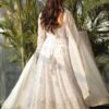 Luxurious White Gown with Sequence Work & Dupatta