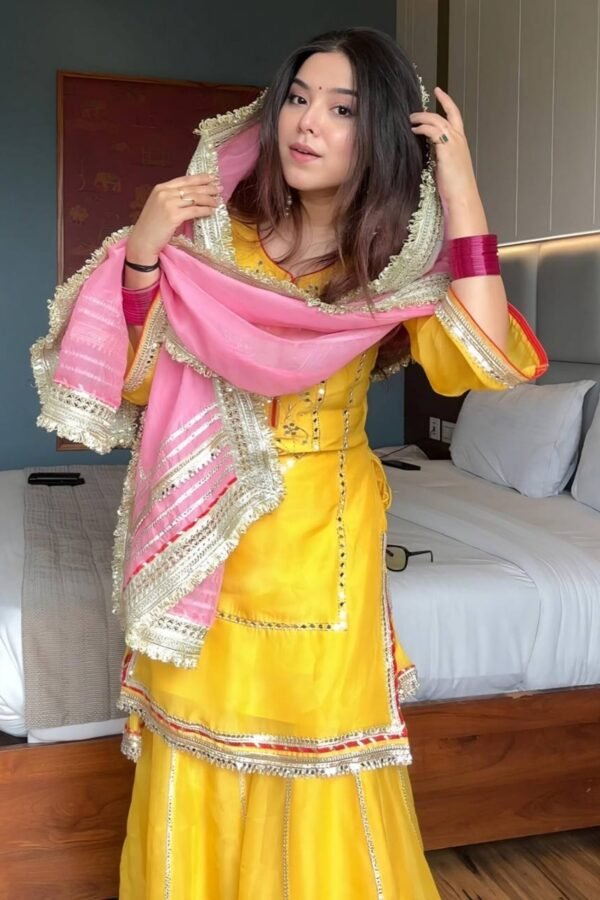 Neha Bhandari Sunshine Yellow Sharara Set