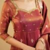 Rust Orange South Indian Style Anarkali Suit Set