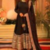 Black Bollywood-Style Embroidered Anarkali Set