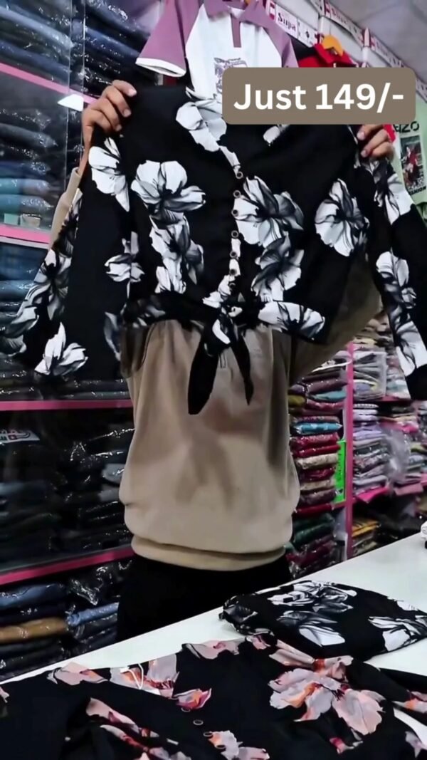 Earth-Tone Abstract Printed Shirt