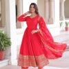 Wedding Special Red Anarkali Gown Set