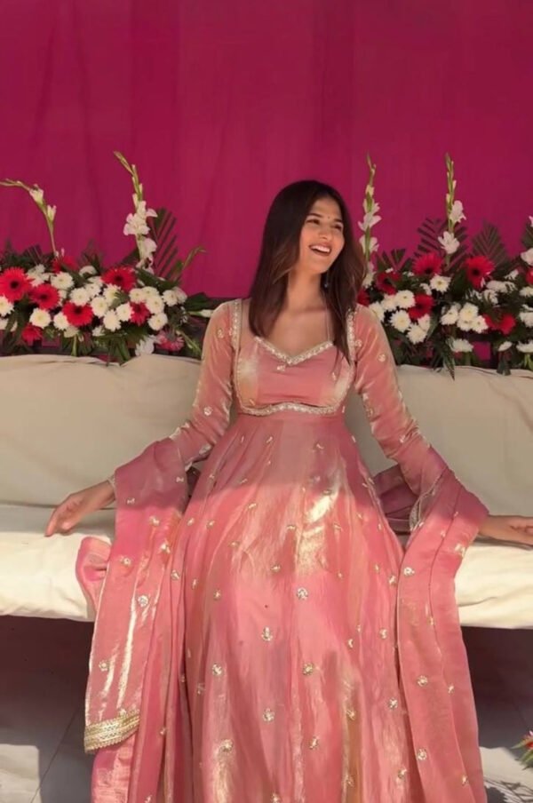 Candy Pink Anarkali Suit Set