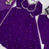 Purple Color Apsara Suit Set with Sequence Work